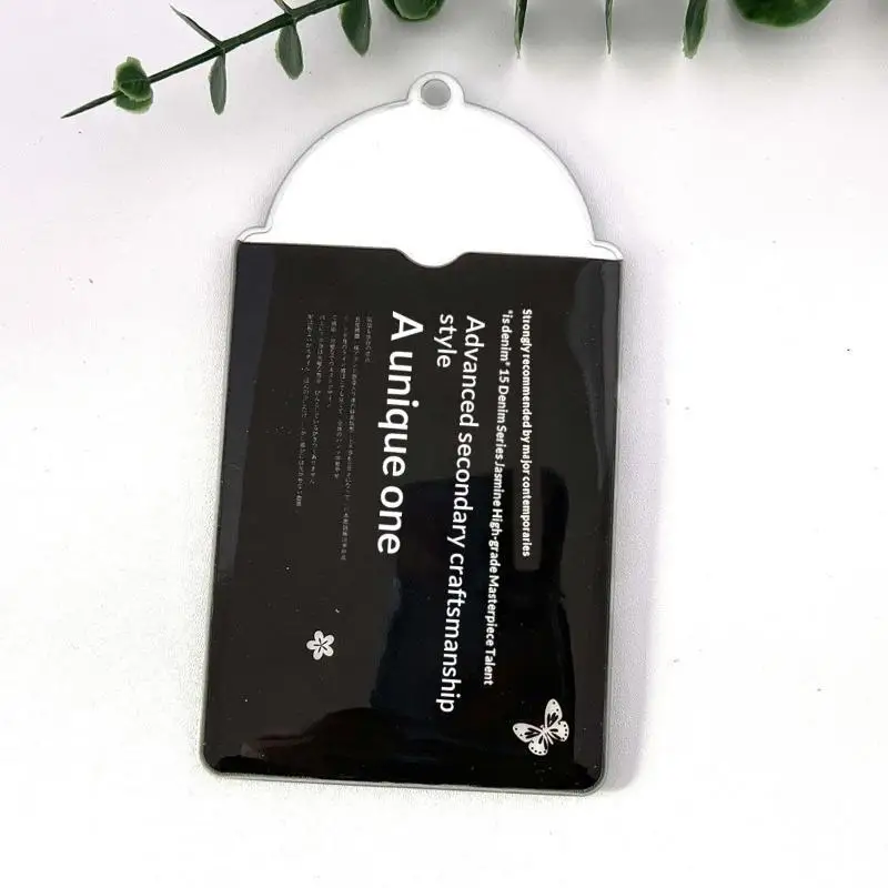 1Pcs Cherry Blossom Acrylic Photocard Holder With Hanging Hole Delicate Pattern For Kpop Card Collection Daily Use - view 4