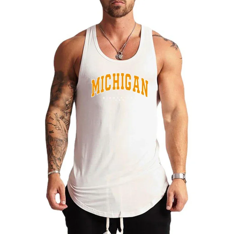 

Summer Cotton Running Casaul Vests Gym Workout Sleeveless Shirts Mens Bodybuilding Clothing Fitness Sportwear Muscle Tank Tops