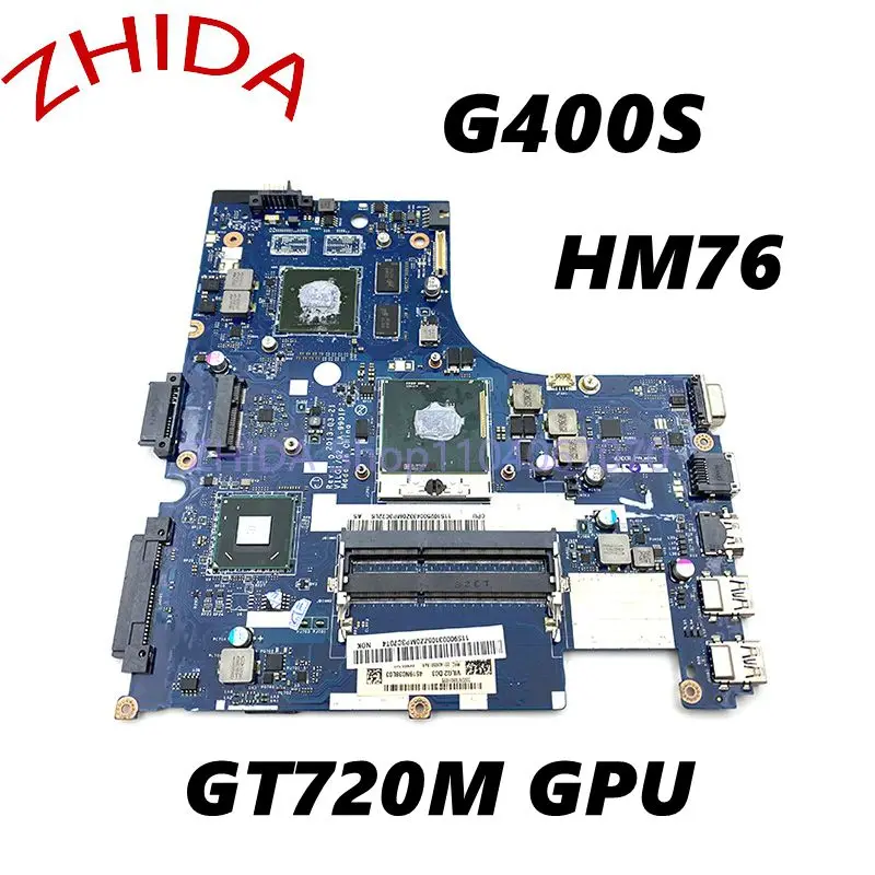 Placa-mãe de substituição para laptop lenovo ideapad g400s hm76 gt720m vilg1 g2 la-9901p, placa principal com dissipador de calor, totalmente testada