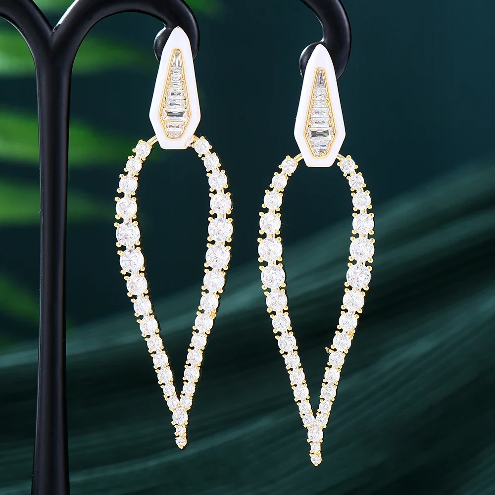 

Kellybola New Luxury Chic Drop Earrings Pendant Fashion for Women Girl Daily Wedding Trendy Jewelry Accessories High Quality