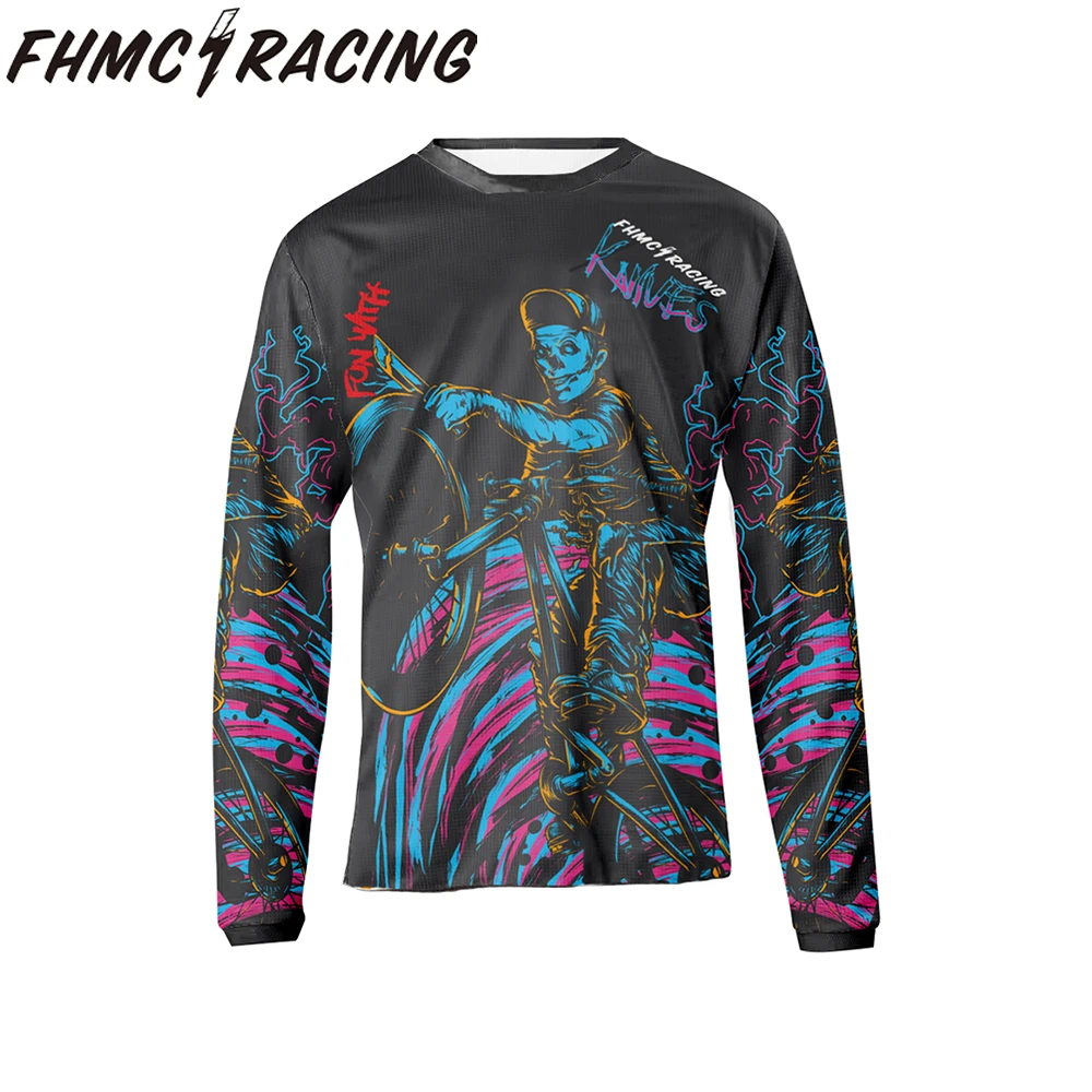 Mountain Bike Quick Dry Motocross Jersey for Men Downhill BMX Breathable Shirts MOTO Jersey