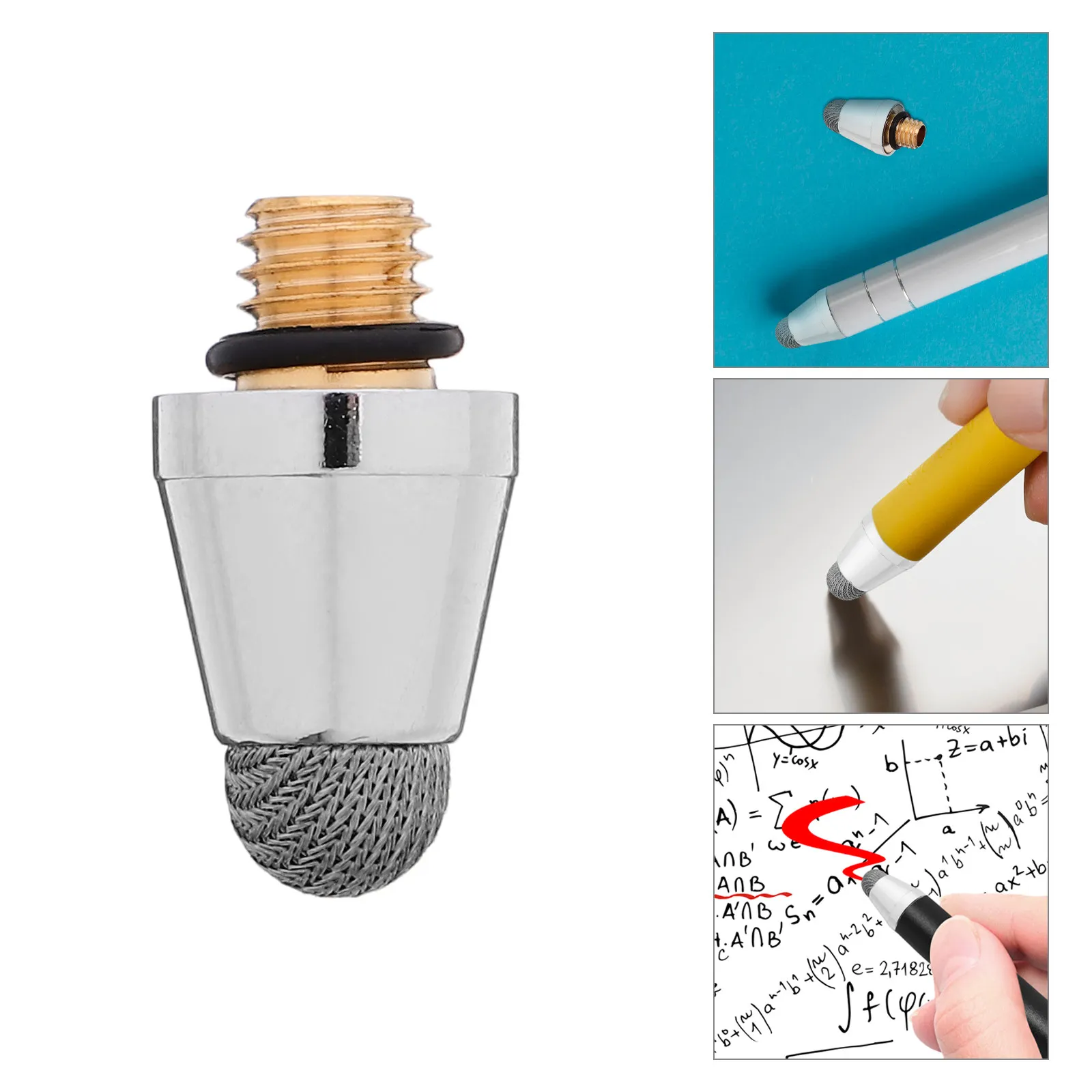 

4Pcs Stylus Capacitive Pen Tips External Thread Mesh Fiber Replacement for Touchscreen Drawing Writing Gaming Precision Input
