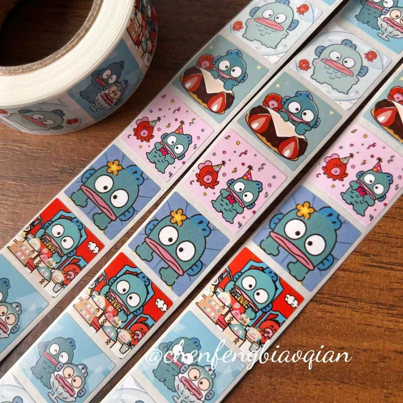 500 قطعة ملصقات Hangyodon Kawaii DIY بها بنفسك ختم التسمية الزخرفية الكرتون الاطفال حفلة عيد ميلاد الحلوى هدية ملصقات لوازم مكتبية