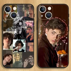 Timothee Chalamet Actor Phone Case For iPhone15,14,13,12,11,Pro,Max,Plus,Mini,X,XS,XR,8,7,6,S,Plus,SE Soft Black Case