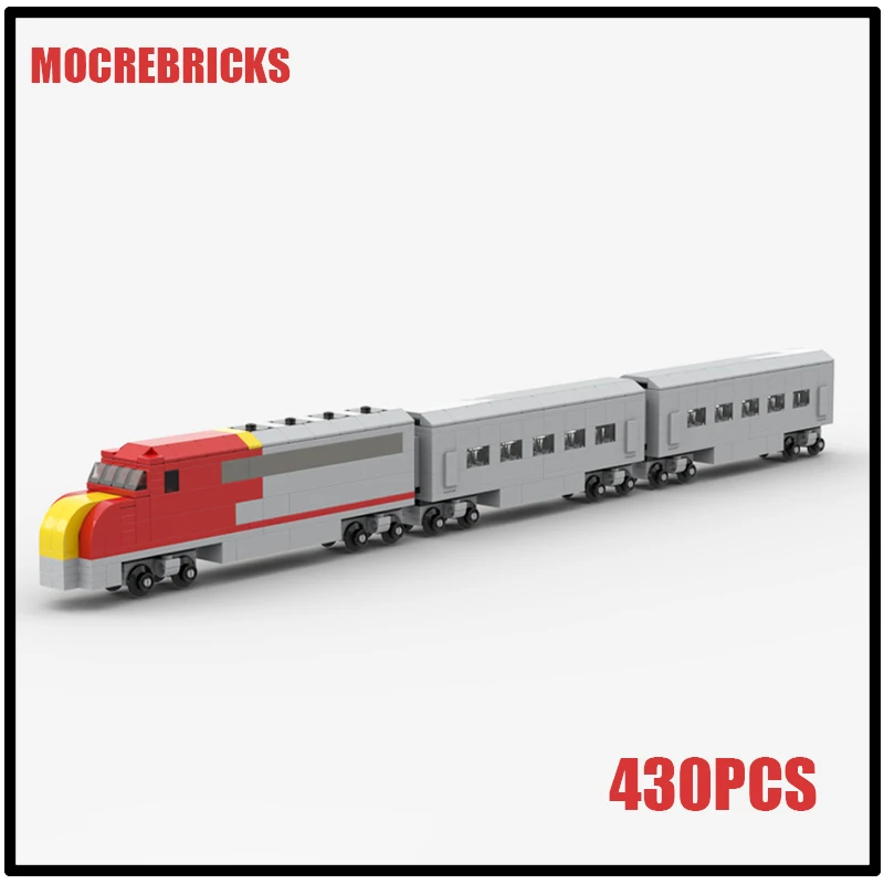 MOC Stadt Eisenbahn Mini Zug Diesel Elektrische Lokomotive Bausteine Modell Technologie Ziegel Spielzeug kinder Puzzle Geschenke