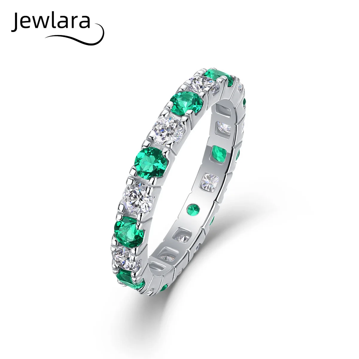 

Jewlara S925 Silver Women's Ring Emerald Ruby Sapphire Moissanite Cultivated Sapphire Emerald