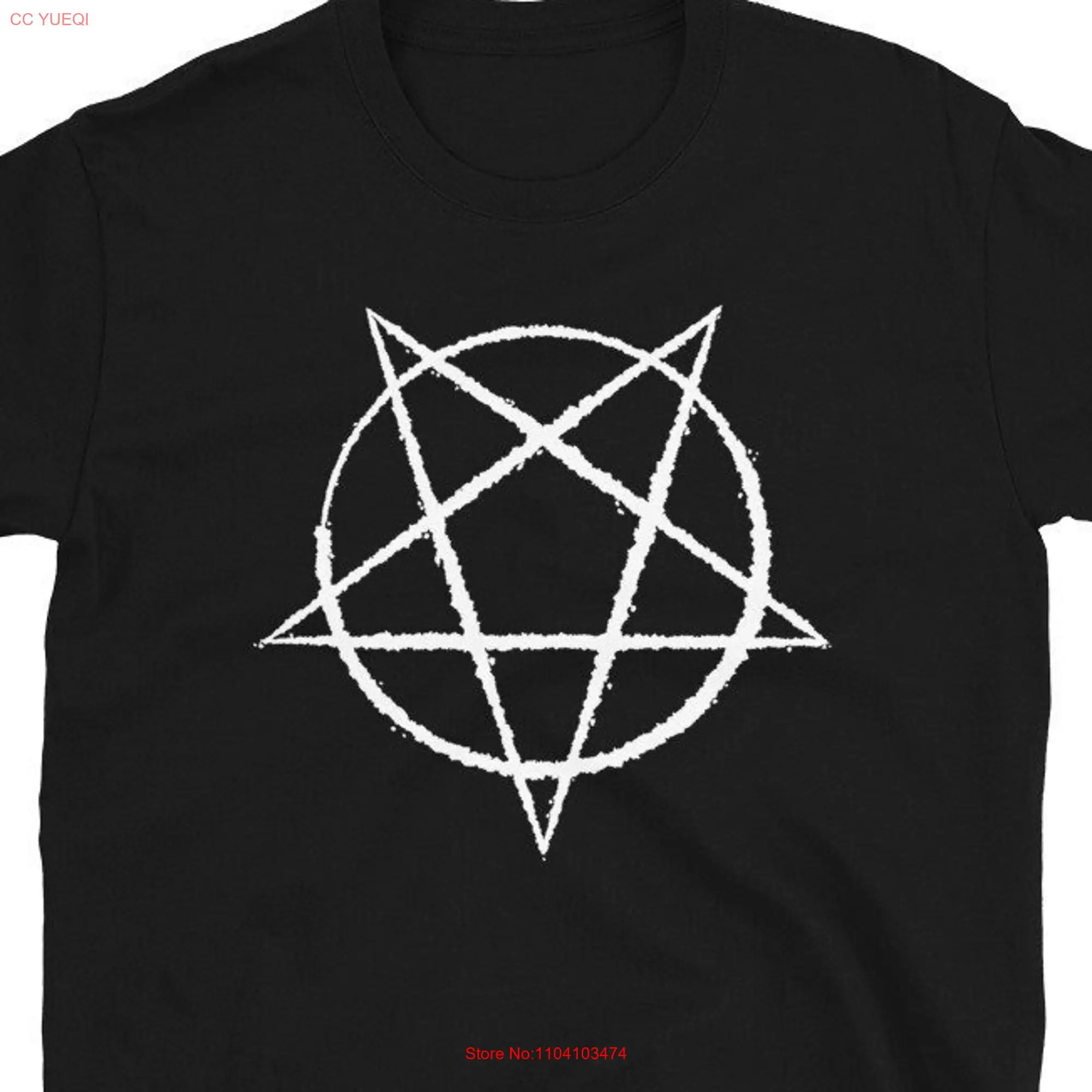 Pentagram T Shirt Satanic Symbol Gothic Dark ArT BaphomeT Unholy Sinner Godless long or short sleeves