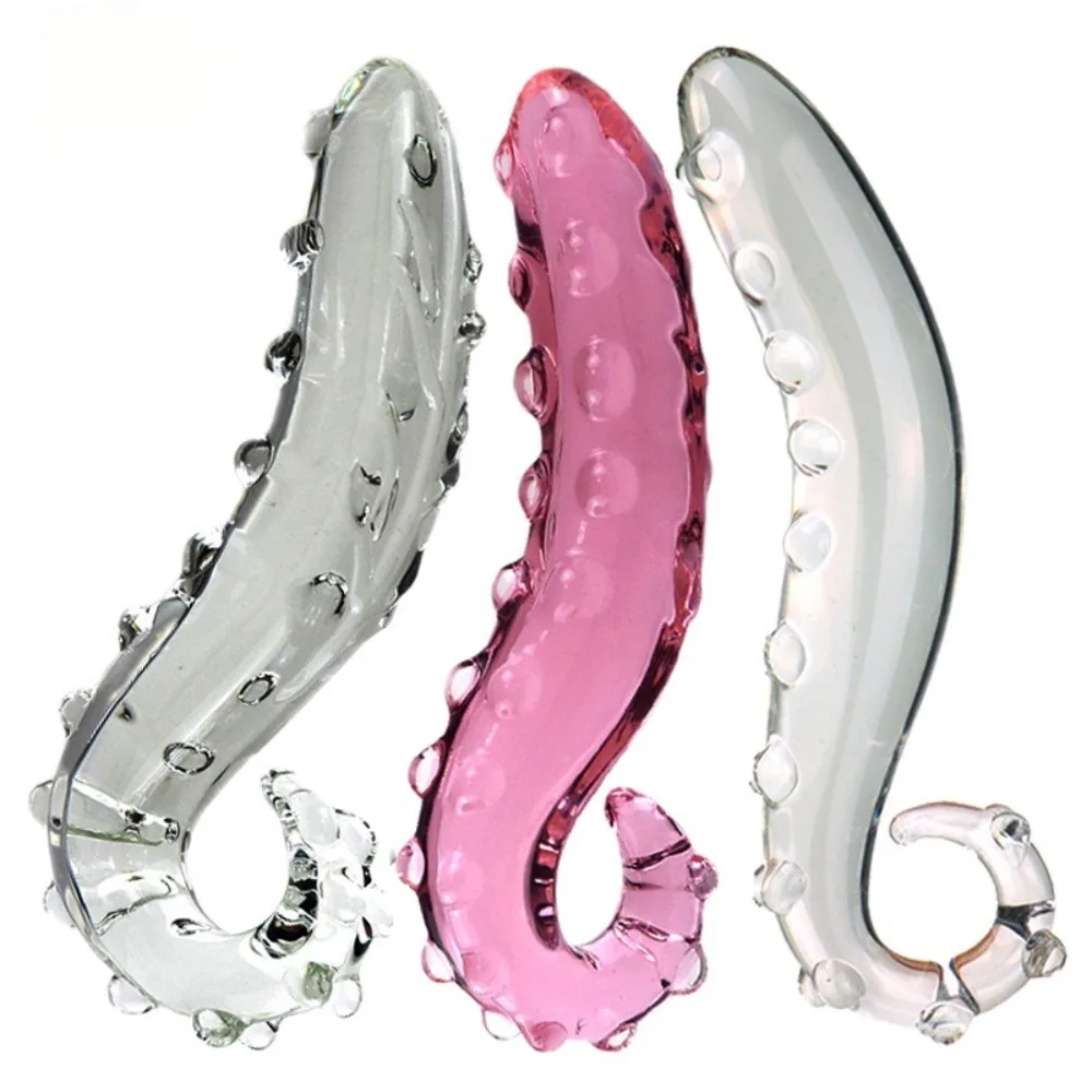 Pink Hippocampus Glass Dildo Realistic Dildo Sex Adults Toys Long Butt Plug Sex Toy for Women Glass Anal Plug Adult Toys