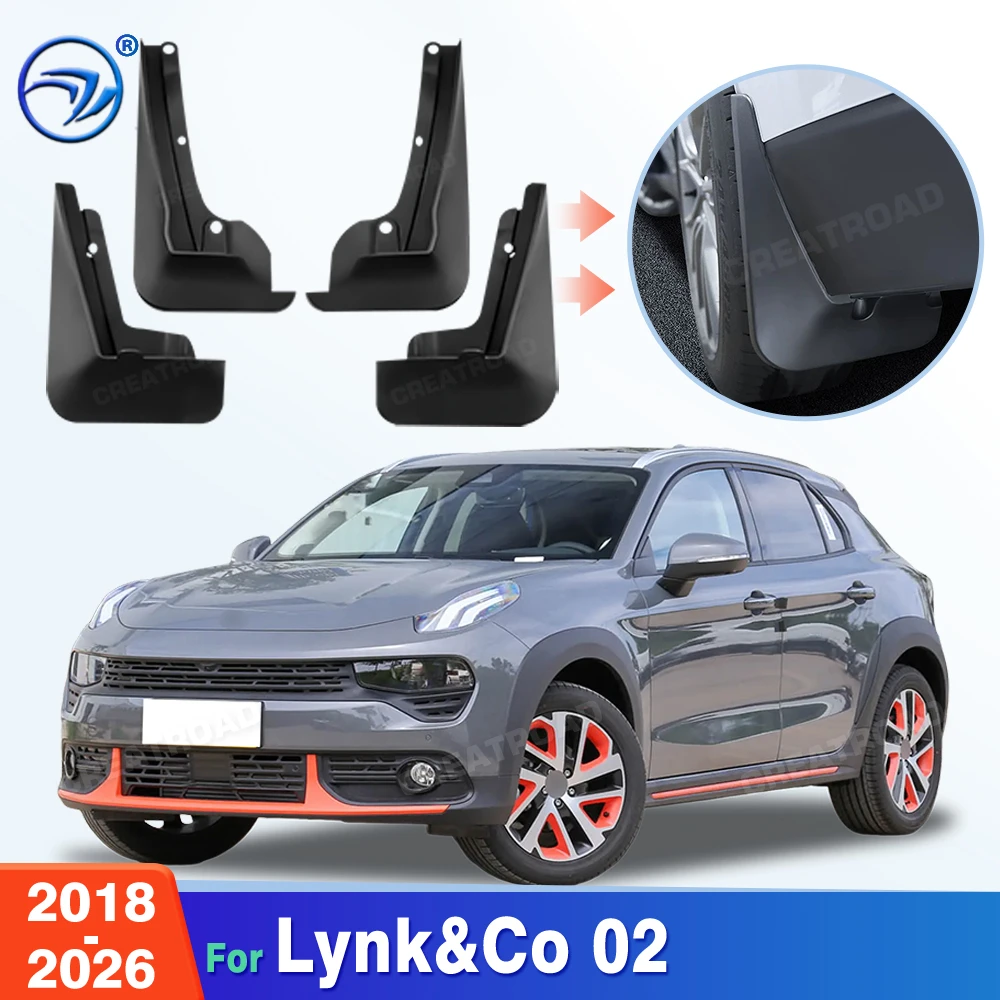 Custom Fit 4PCS Mud Flaps for Lynk&Co 02 2018 2019 2020 2021 2022 2023 2024 2025 2026 No Drilling Splash Guards Fender