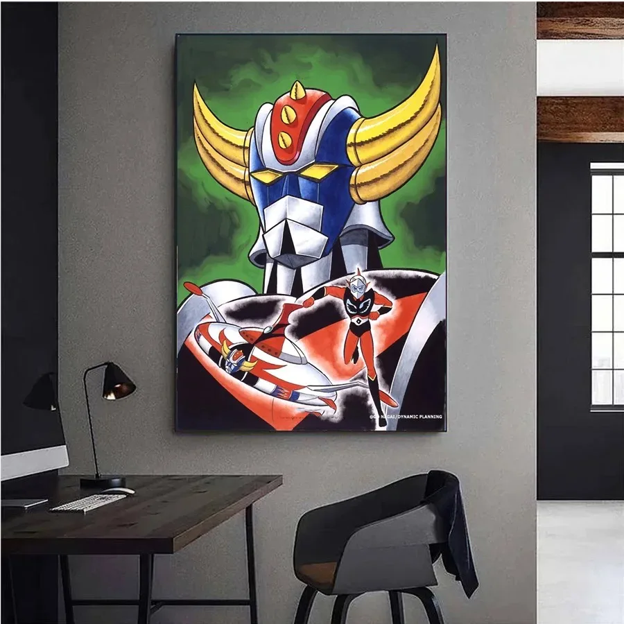 Classic Cartoon Movie G-Grendizer Anime Animation Poster Prints Canvas Painting Wall Art Living Room Home Bedroom Decor Gift view 4