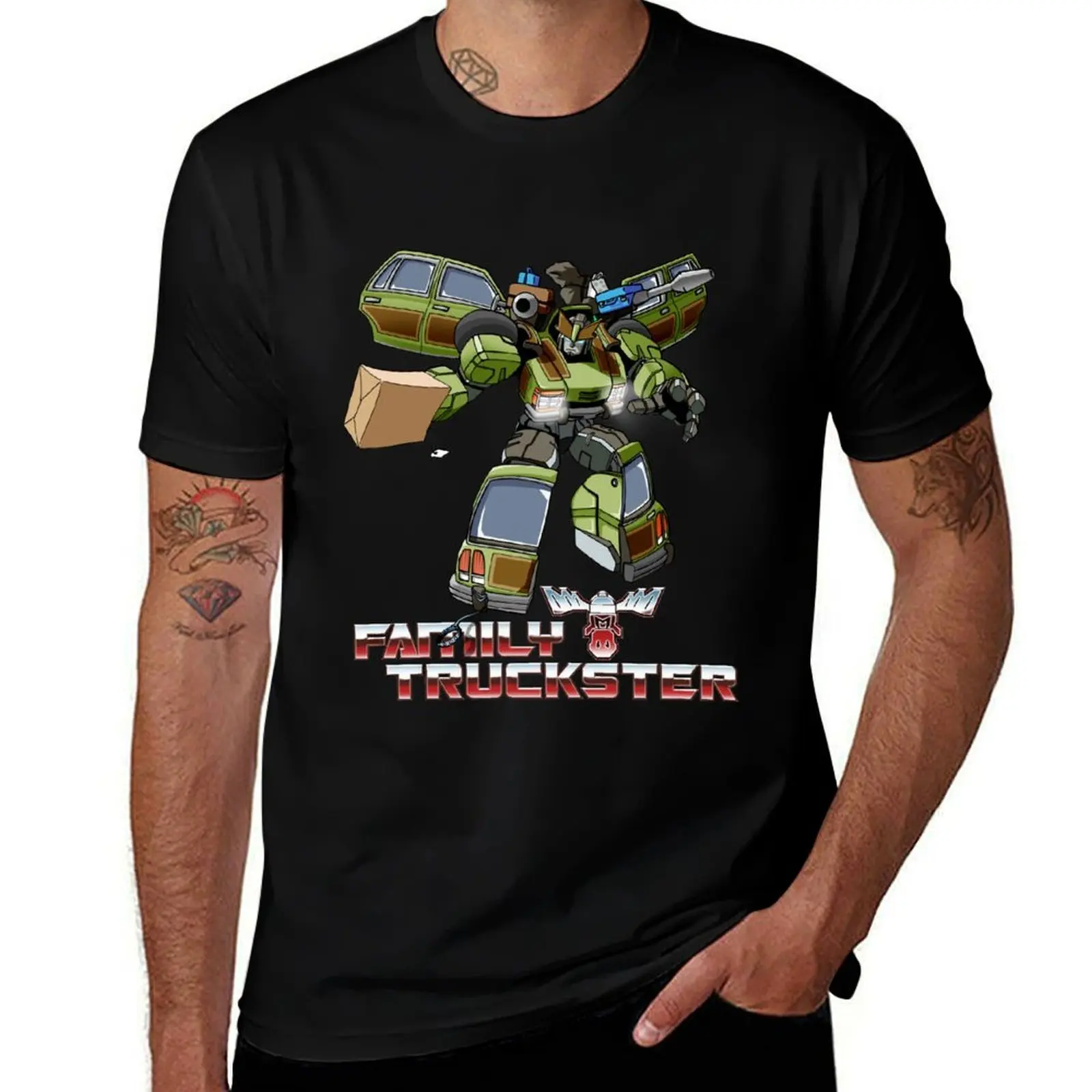 Family Truckster Transformer T-Shirt Street Style Casual Tee Shirt T-Shirt