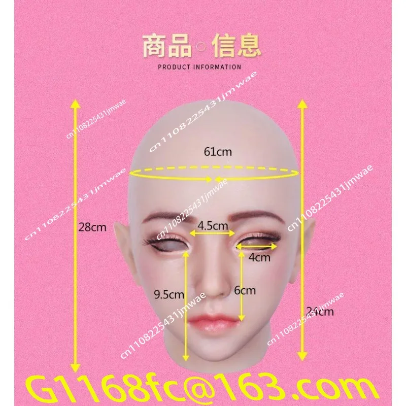 Mask Adult, Full Face Silicone Mask, All-inclusive Cosplay Simulation for Men