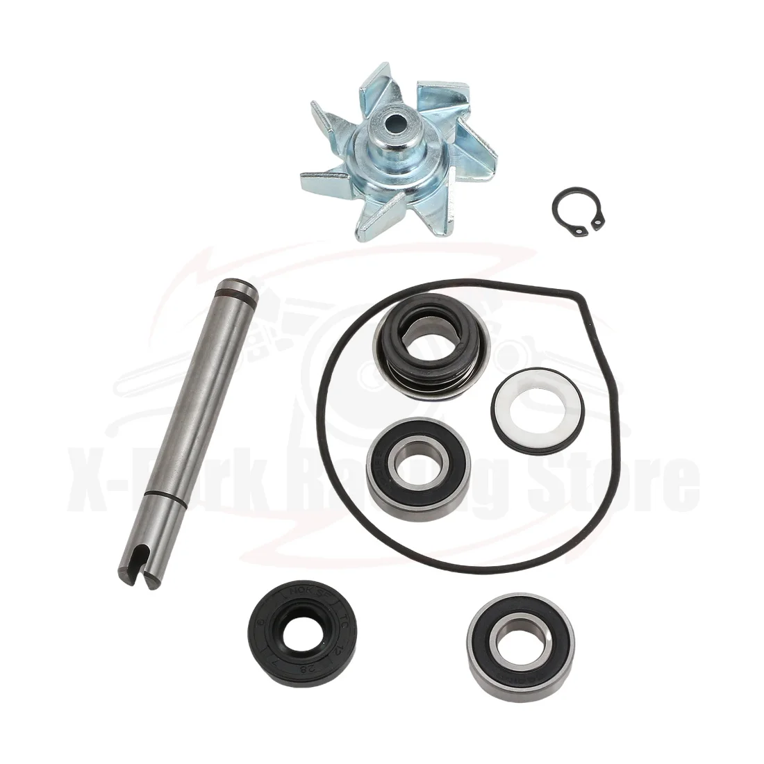 

Water Pump Impeller Repair Kit For KAWASAKI ZZR400 2001-2006 ZZR500 1993 ZZR600 1990-06 ZZR500 1990-1991 ZX600 Ninja ZX-6 90-05