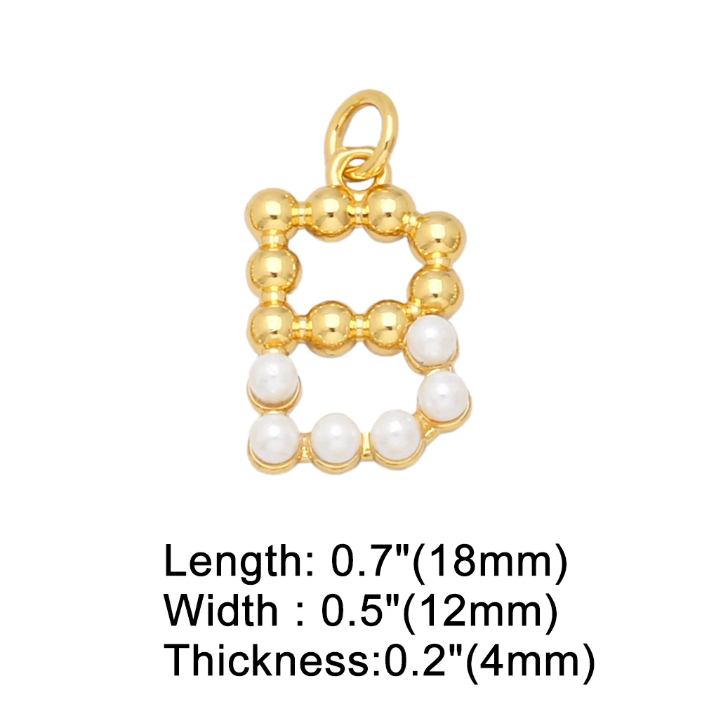 OCESRIO Fashion A to Z Letter pendant for Necklace Copper Gold Plated Handmade Name Alphabet Jewellery Making Supplies pdta772