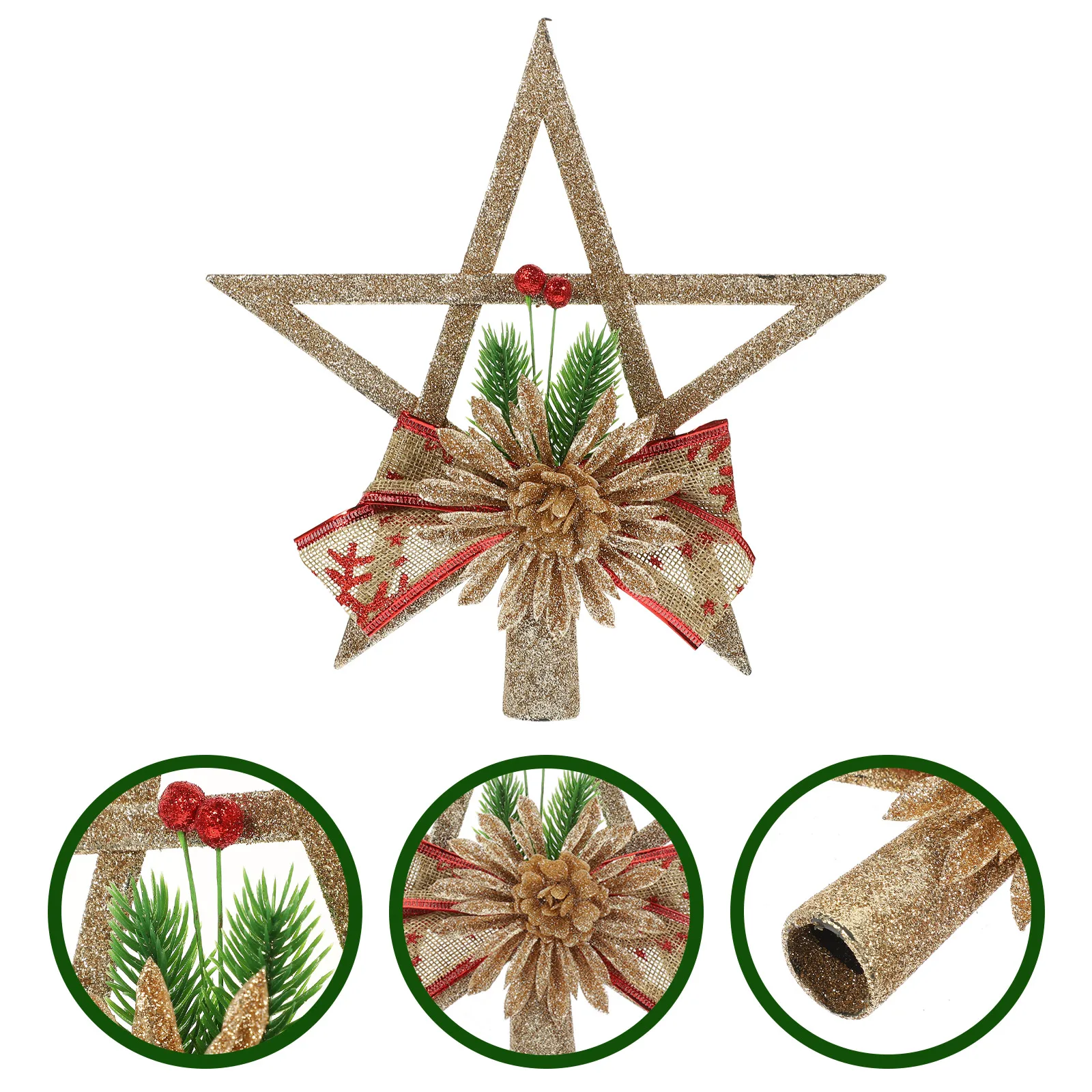 

Penta-Star Decor Christmas Treetop Star Adornment for Home Decor and Holiday Decoration Xmas Star Adornment Scene Layout Prop