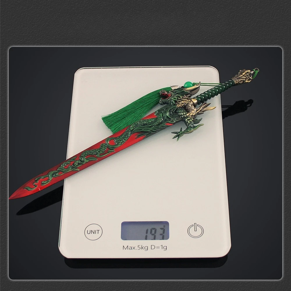 29 CM Fengshen Dodici Spade Divine Periferiche Due Draghi Spada Metallo Mestiere Arma Modello Da Collezione Scrivania Ornamento Ragazzo Giocattolo