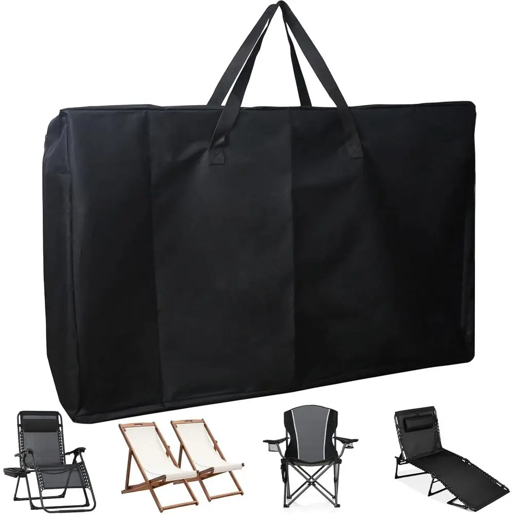 Durable 600D Extra Large Chair Storage Bag for Camping, Beach, and Zero Gravity Chairs