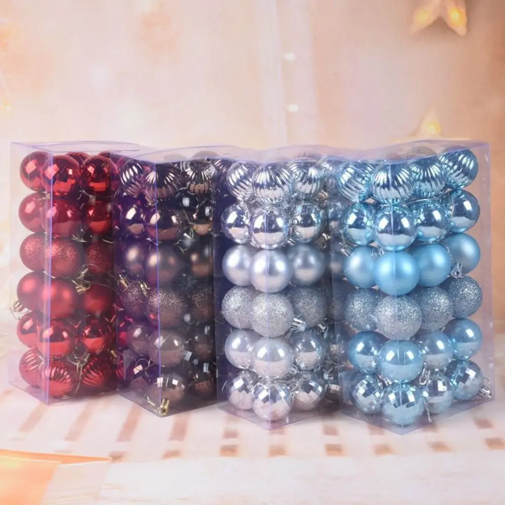 

36x Shatterproof Christmas Tree Balls Alien 4cm Hanging Baubles Set Decorative Plastic Party Ornament Decor