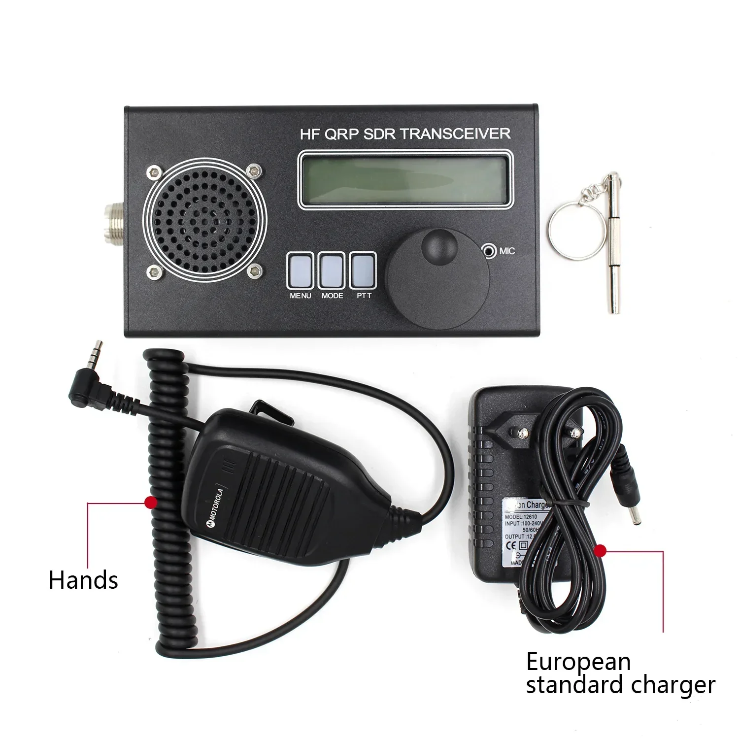 

Microphone et chargeur, USDX, USDR, HF, QRP, SDR, Transcsec, SSB, CW, 8 bandes, DSP, SDR, batterie, 2024