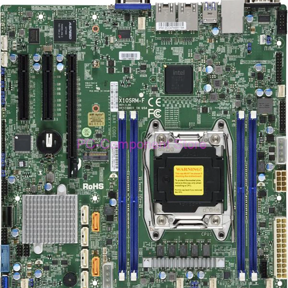 X10SRM-F Server Motherboard For Supermicro Single-channel Server 2011-pin Micro-ATX 10 SATA3 E5-1600 E5-2600 C6