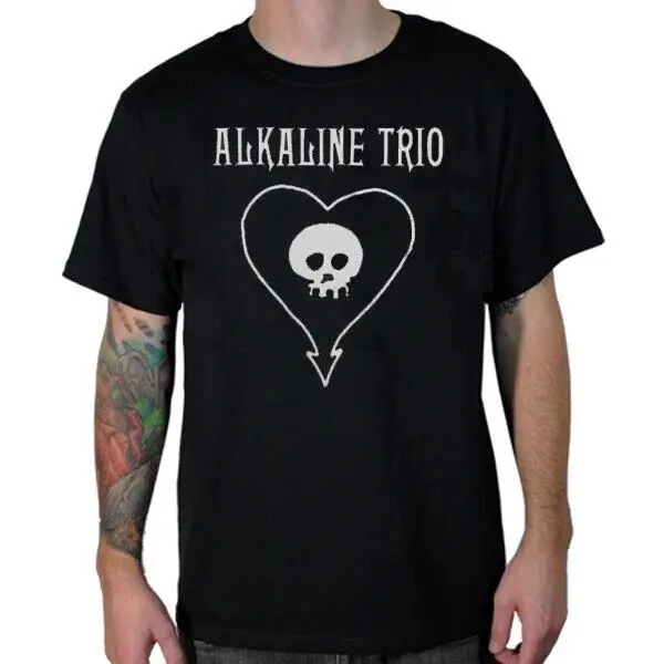 Alkaline Trio Classic Heart Skull Logo Punk Rock Music Band T Shirt ALT1001877