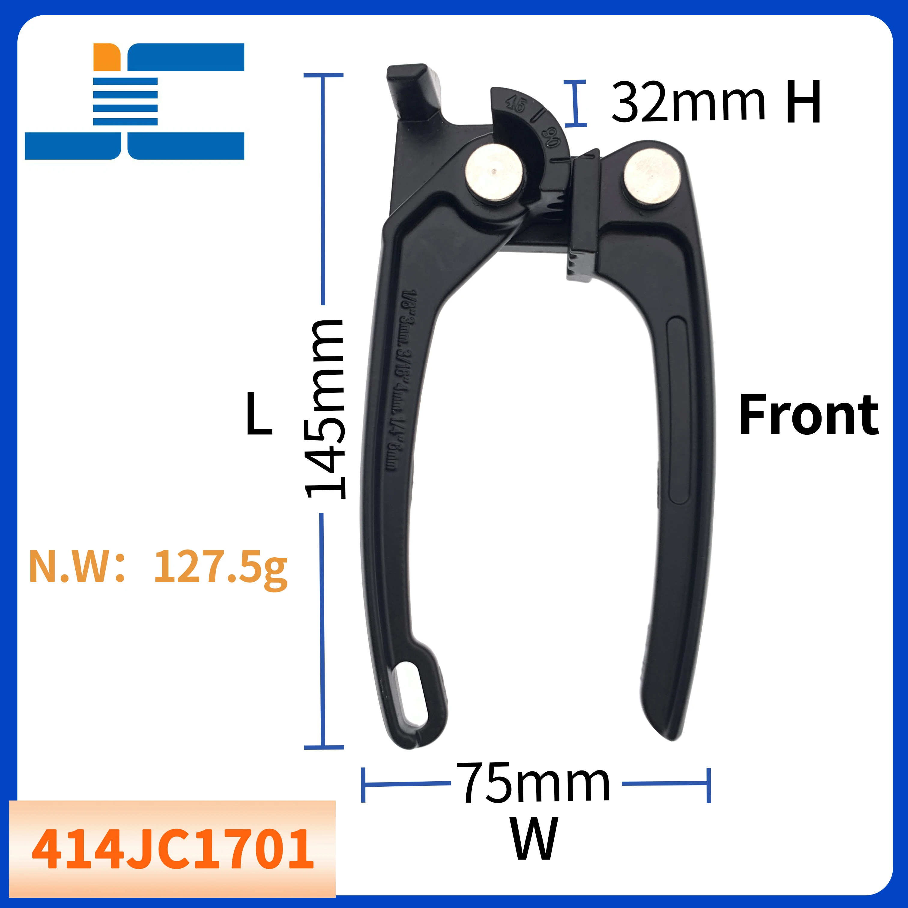 Copper Tube Bender, Tubing Bender 90°,Fuel Brake Pipe Bender Hand Tool 1/4“ 3/16” 1/8“ ,3 In 1 Pipe Tubing Bender