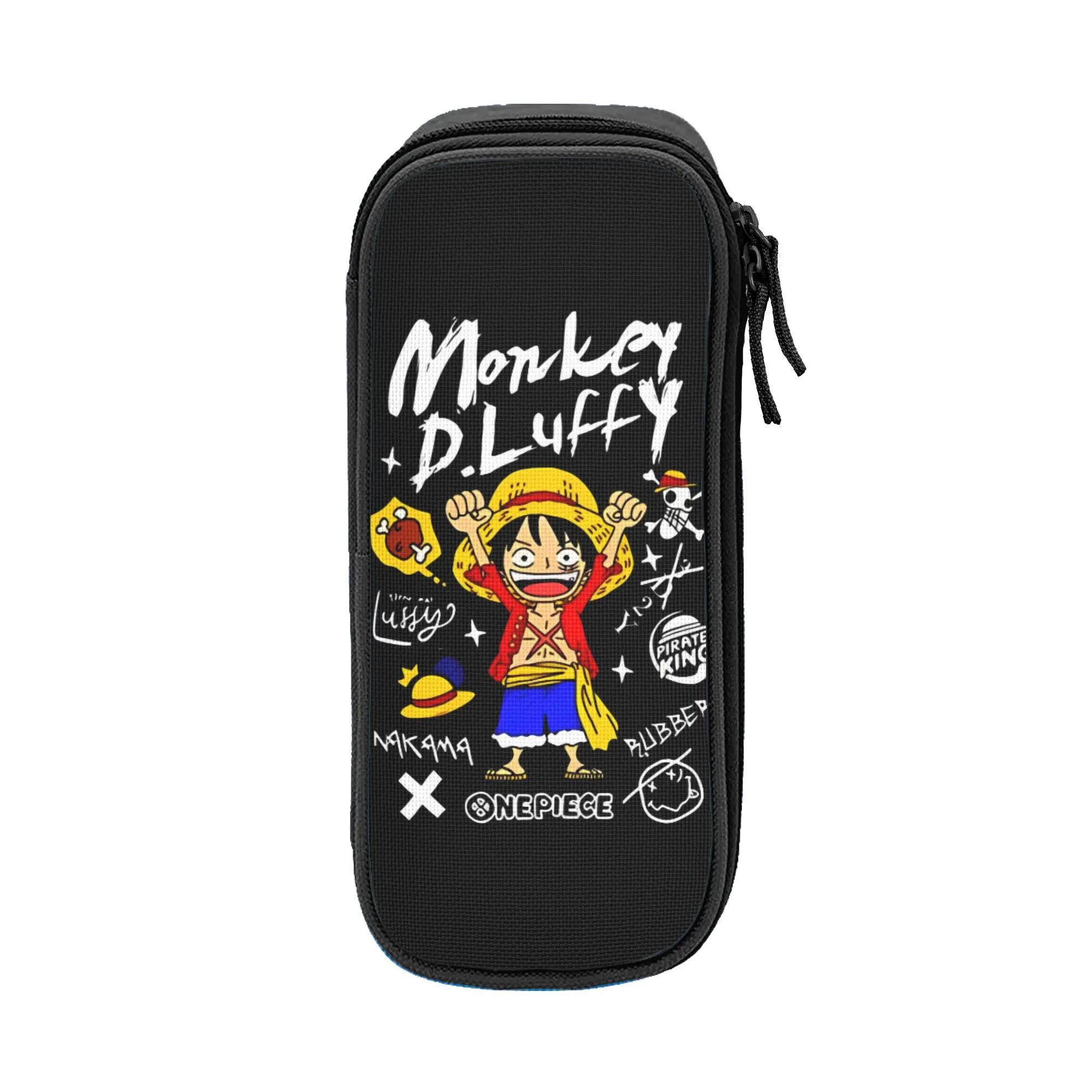 o-one-piece-e onepiece luffys Pencil Case Double Layer Large-capacity Kids School Supplies Pen Case Amazing Gift