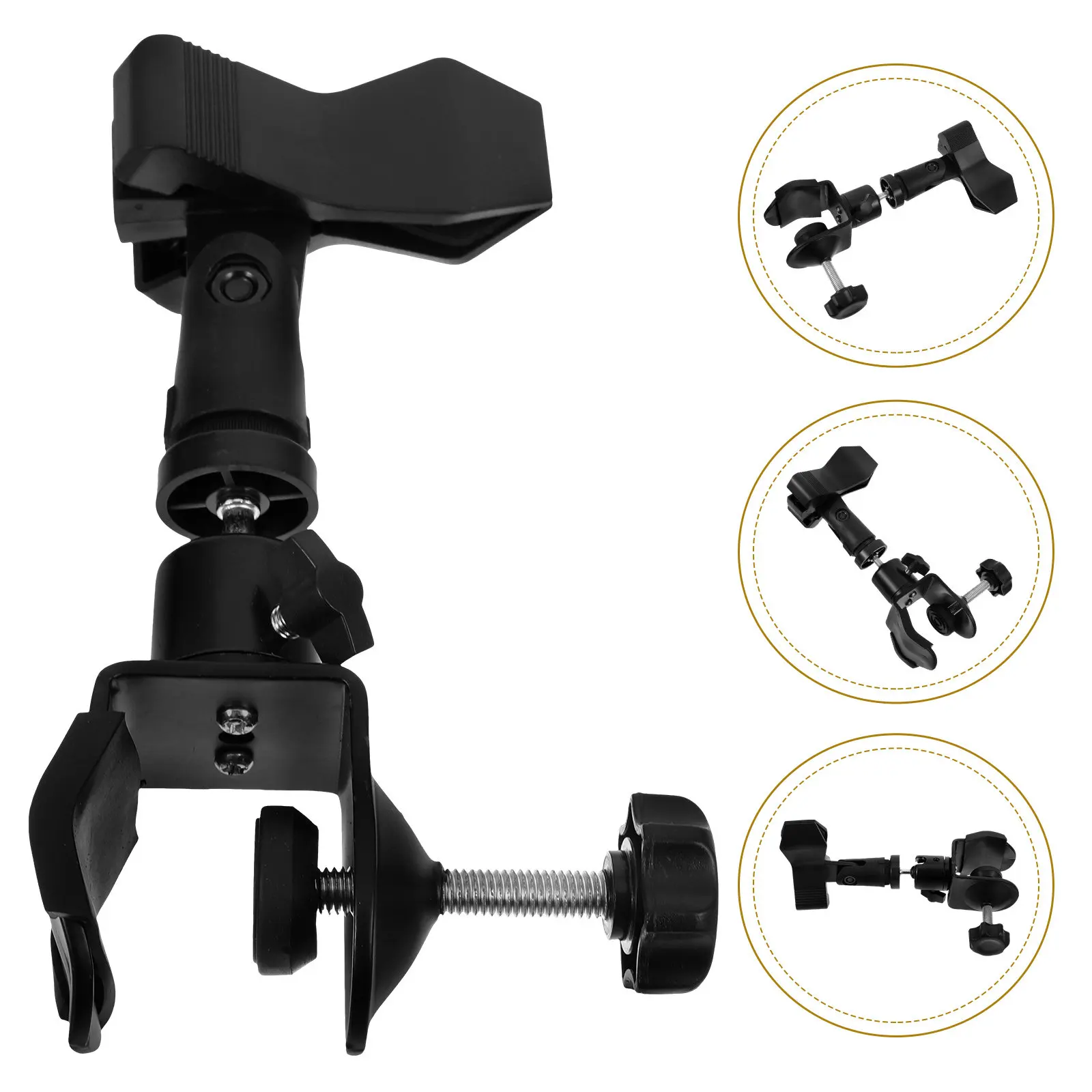 1Set Sax Microphone Mount Attachment Spring Clip U Clamp Stable Mic Holder for Studio Stage Performance Microphone Clip
