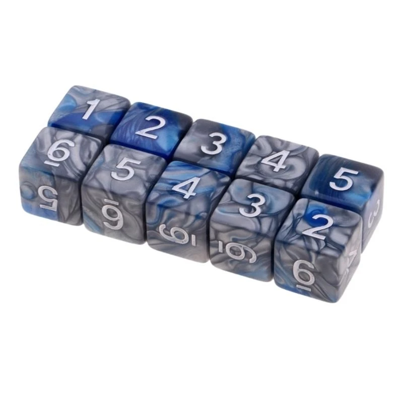20pcs 6 Side 16mm Dices Diy Dies Educational Dices Engraving acrylic polyhedral dices