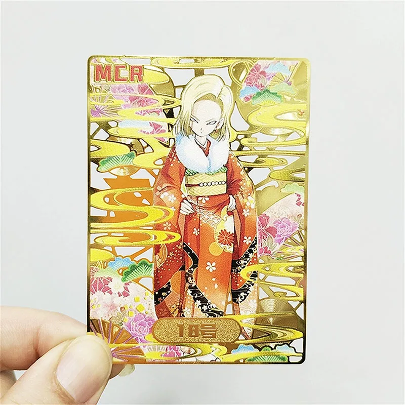 Anime Dragon Ball DIY Rare Metal Refractive Flash Cards Beerus Piccolo Piccolo Toys for boys Collectible Cards Birthday Gifts