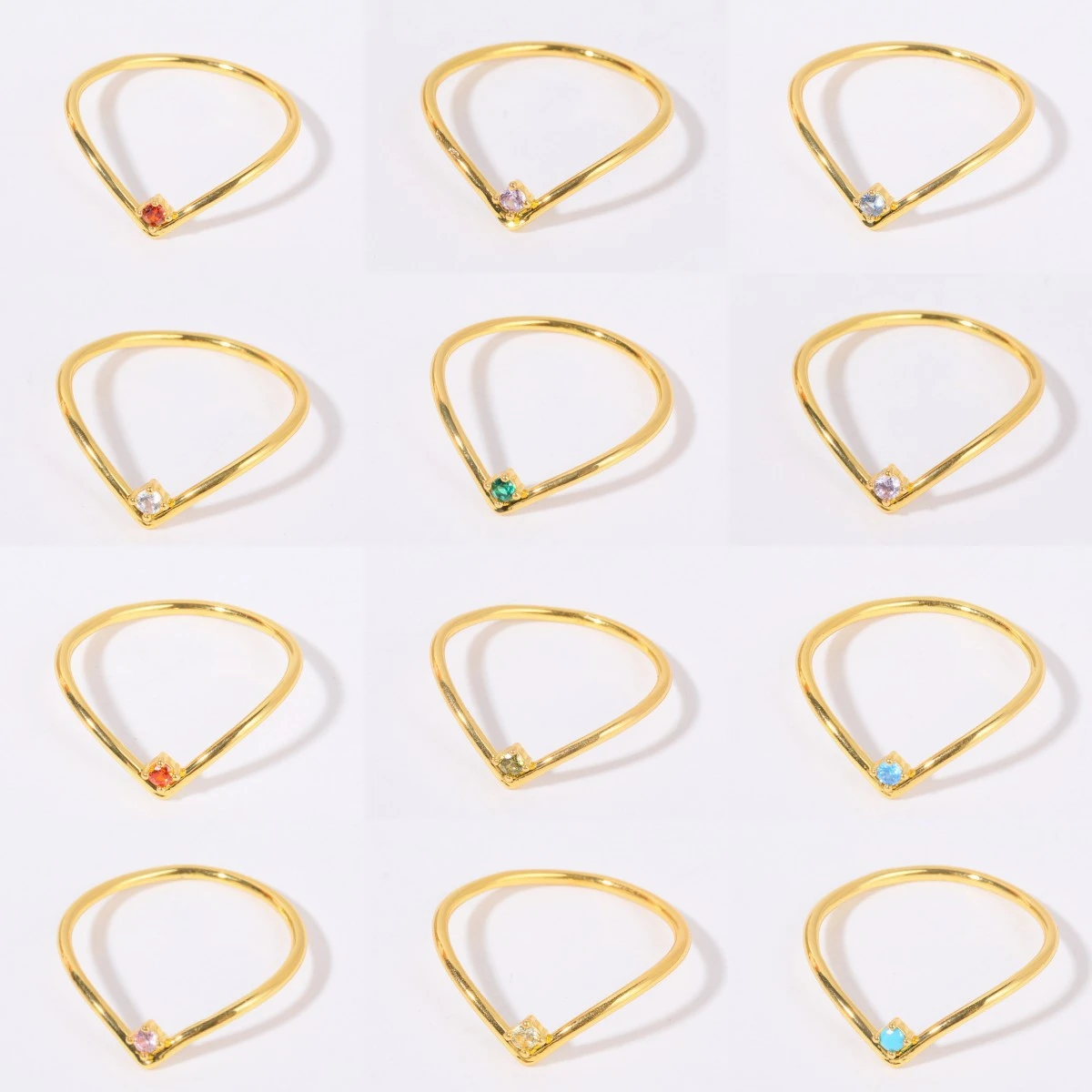 خاتم فولاذ التيتانيوم مع طلاء كهربائي فراغي في الفرن ، خاتم حجر عيد ميلاد ، هدية عيد الأم ، ديمبر