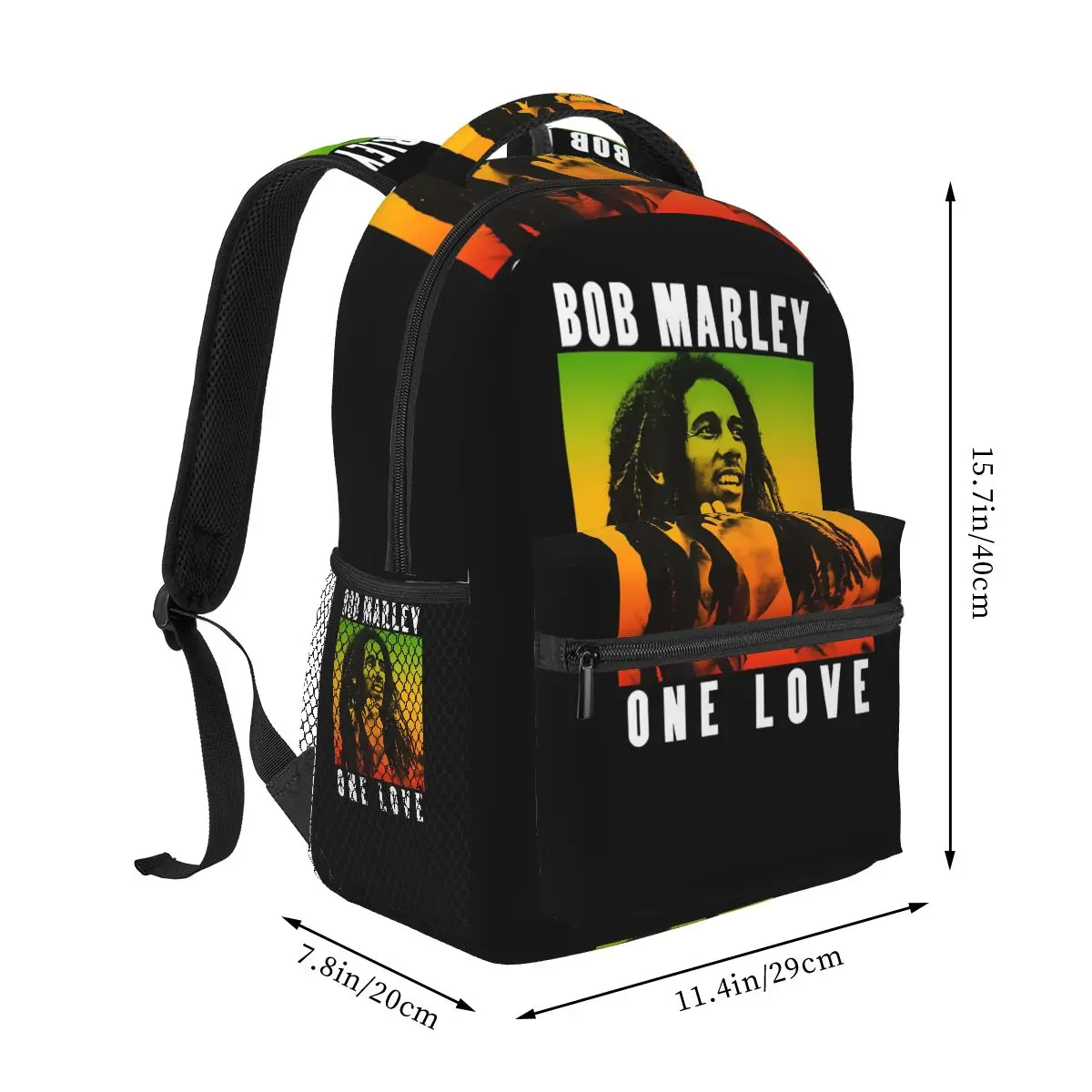 Jamaica Reggae Rock Bob Marley Backpacks Boys Girls Bookbag Children School Bags Travel Rucksack Shoulder Bag Large Capacity