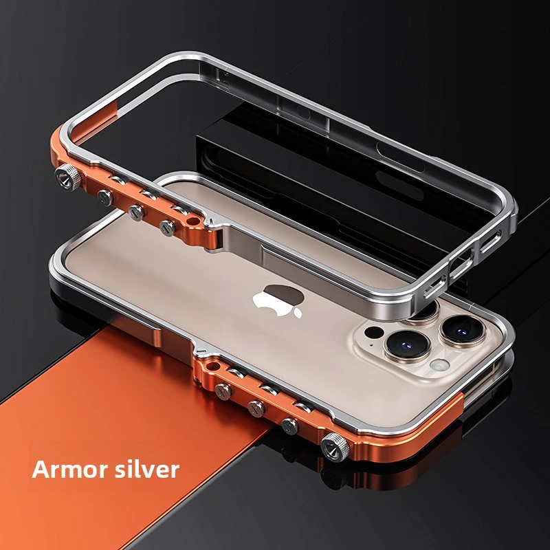 Dla iPhone 17 ProMax nowy model (2025)/17Pro/17 Air/17 pokrywa nowe ramię robota metalowa rama anty-upadek iPhone 16 Pro etui ochronne