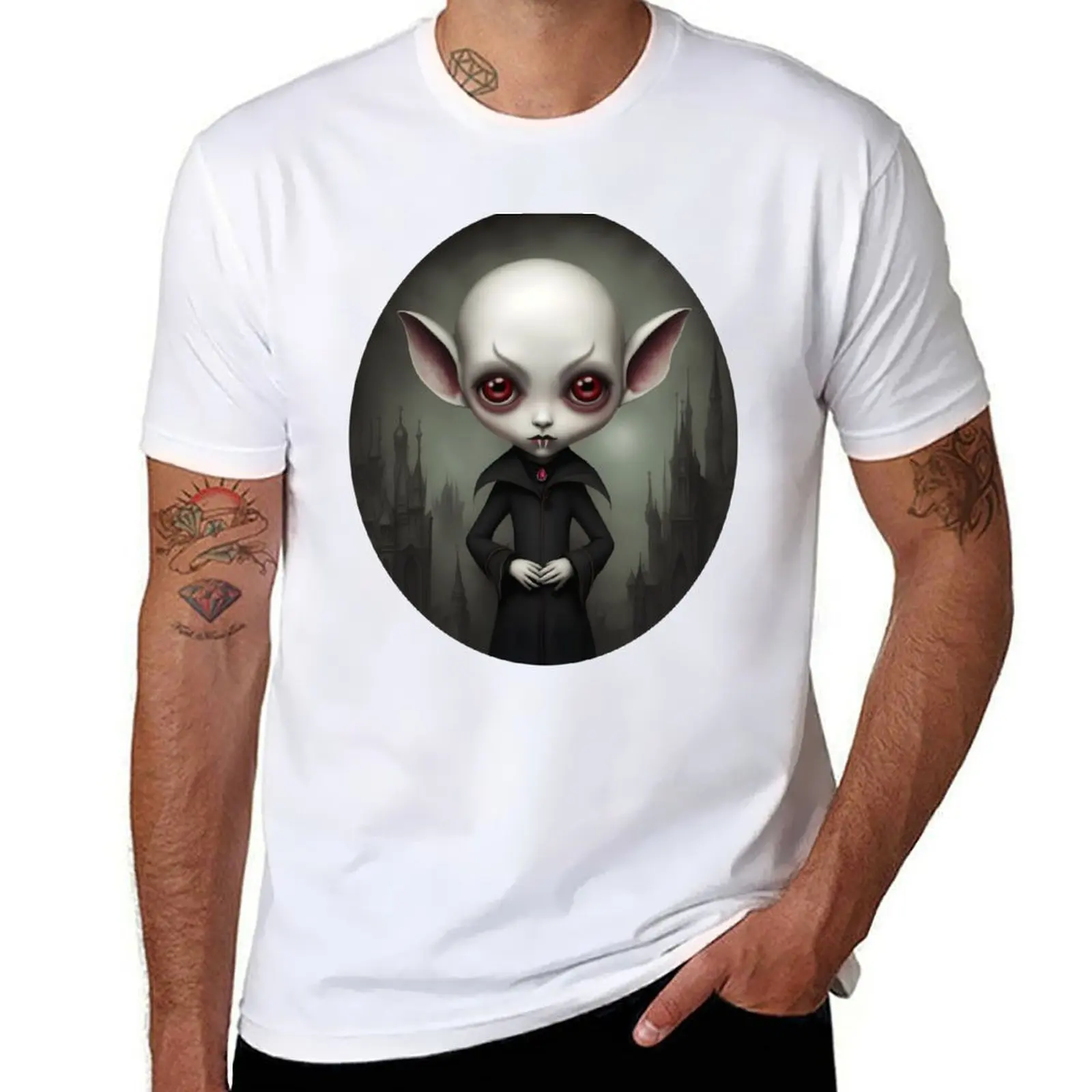 

Nosferatu Gothic Vampire T-Shirt cotton t shirts man 100% t shirts for man slim fit T-Shirt