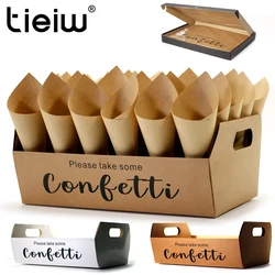 confetti cones holder natural confetti cone stand box tray for wedding decoration custom confetti cones Wedding Guest Ideas