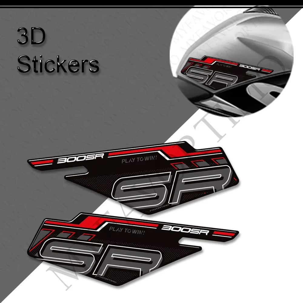 

300 SR Motorcycle 3D Epoxy Resin Protection Tank Pad Stickers Gas Tank Decals For CFMOTO CF MOTO 300SR