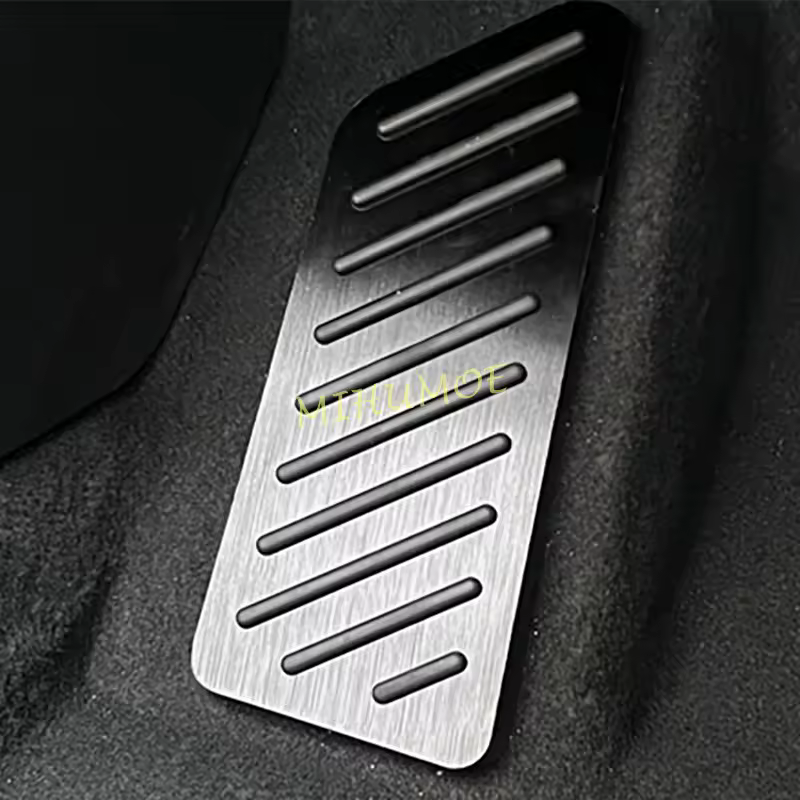 Lhd liga de alumínio preto apoio para os pés morto pedal placa capa sobreposição para honda crv CR-V mk6 2023 2024 2025