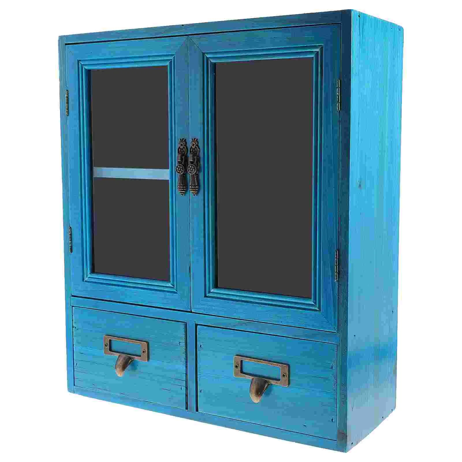 

Cabinet Furniture Decorative Wall Storage Cabinets Vintage House Wooden Ornament Medicine Landscaping Make up Showcase for