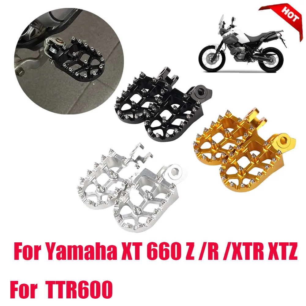 For Yamaha Tenere XT 660 Z R XTR XTZ  XT660Z XTZ660 XT660R TTR600 Motorcycle Accessories Footrest Footpeg Foot Pegs Pedal