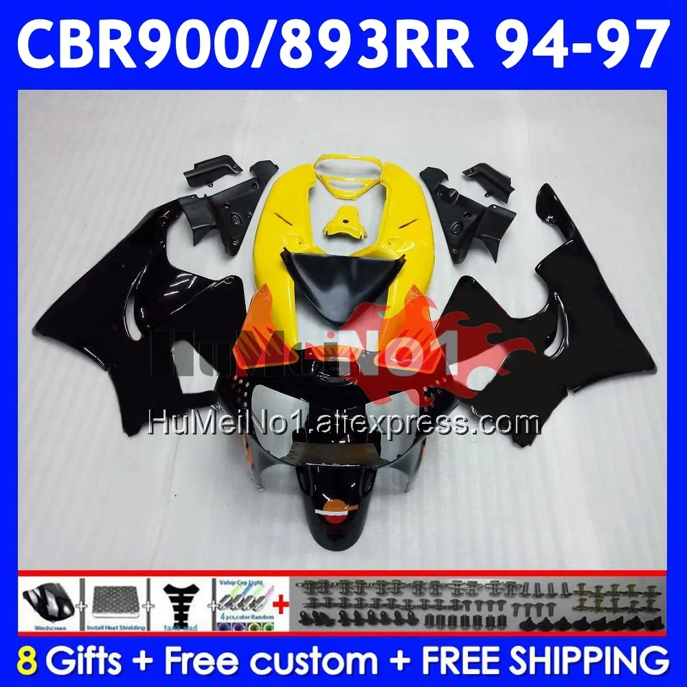 Body For HONDA CBR 893RR CBR 893 CBR900 CBR893 RR 55No.15 CBR900RR CBR893RR 94 95 96 97 1994 1995 1996 Black orange 1997 Fairing