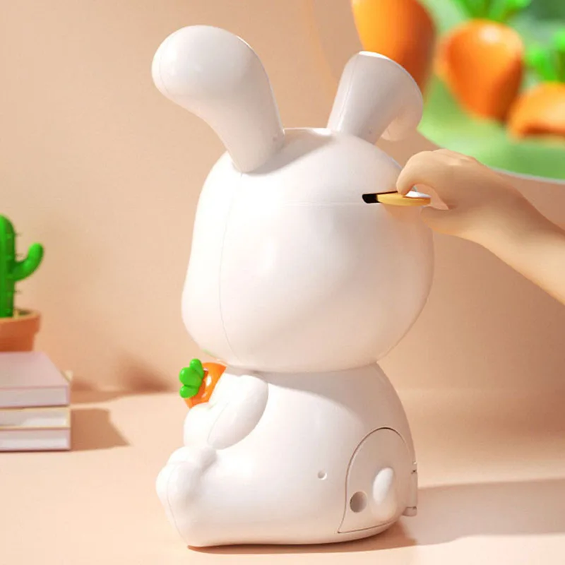 Rabbit Plastic Cute Cartoon Unbreakable Money Coin Saving Jar Storage Box Creative Home Decor Kids Birthday Gifts Toy For Girls