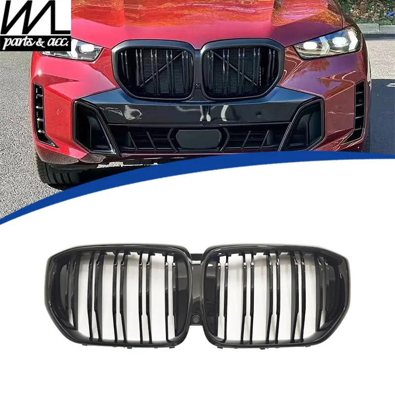 

Dual Line Front Bumper Grille Mesh Grill Racing Griills for BMW X5 G05 LCI MP Style 2023 2024 Black Car Styling Accessories