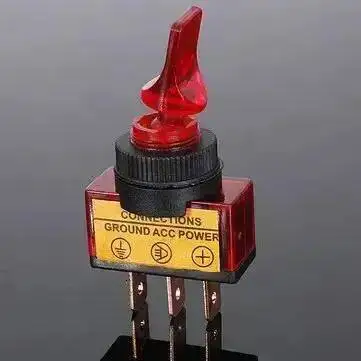 10pcs 12V 20A Led Illuminate Flick Rocker Button Toggle Switch ON-OFF Car Van Dash Boat Light Connections Ground Power ASW-14D