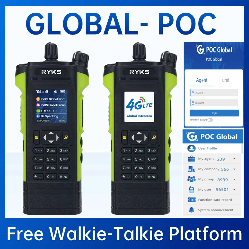 วิทยุสื่อสารแบบสองทาง ระยะไกล 500 กม. รองรับ 4G PoC และอินเทอร์เน็ต UHF พร้อมฟังก์ชันรีพีทเตอร์ ใช้งานได้ทั่วโลก