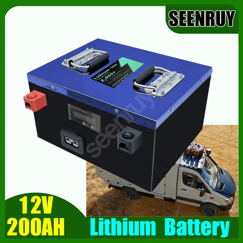 

LI-ION 12V 200AH литиевая батарея Anderson с ANT BMS 170A 230A 380A Bluetooth для автофургона Food Truck Солнечная энергетическая система