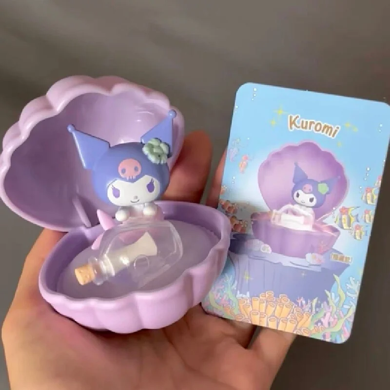 حورية البحر الأسرة سلسلة صندوق أعمى ضوء الليل Kawaii نموذج بولي كلوريد الفينيل كورومي Pochacco سينامورول مرحبا كيتي حلية هدايا عيد اللعب