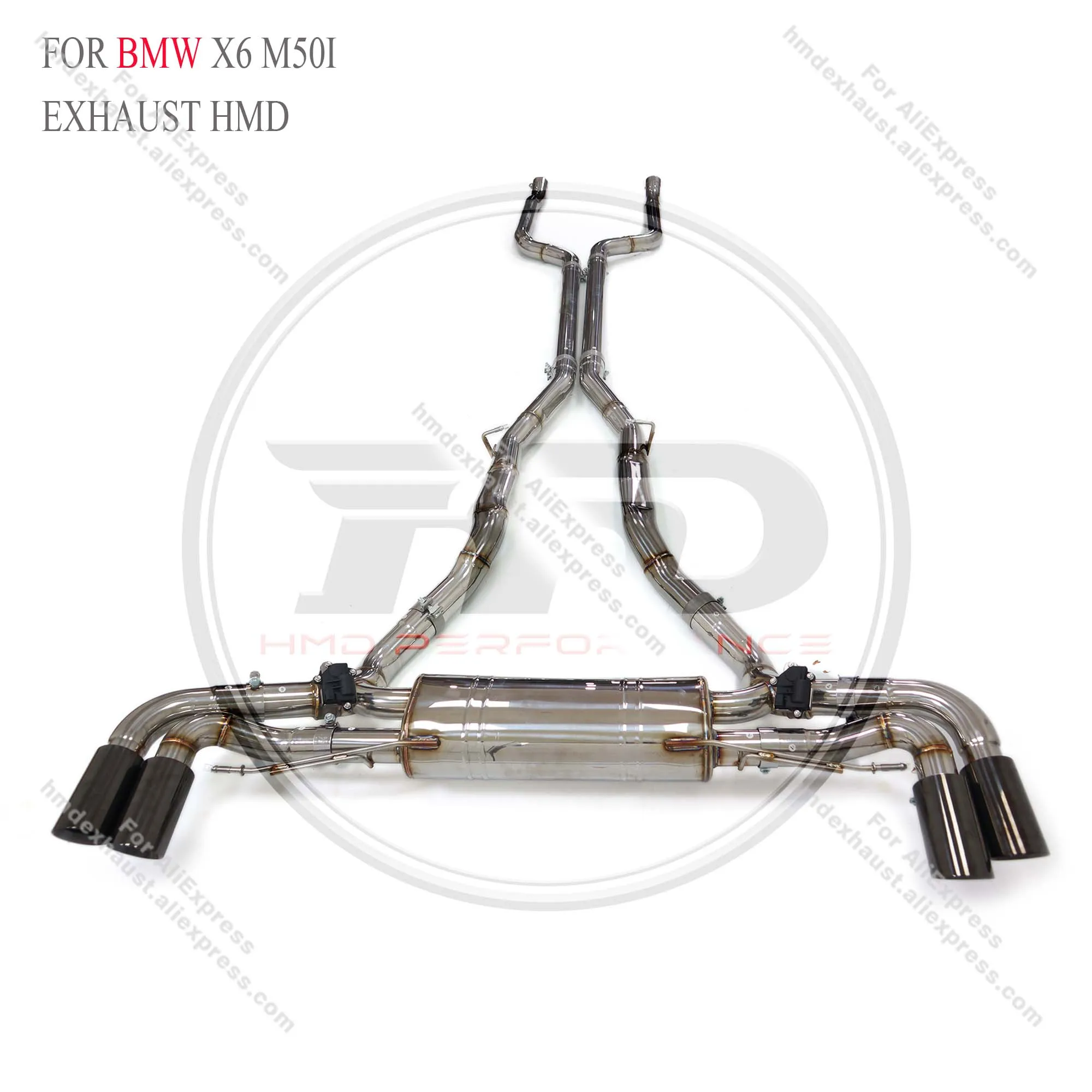 

HMD Exhaust System Catback Stainless Steel Performance for BMW X6 M50I 4.4T 2019+ Muffler With Valve