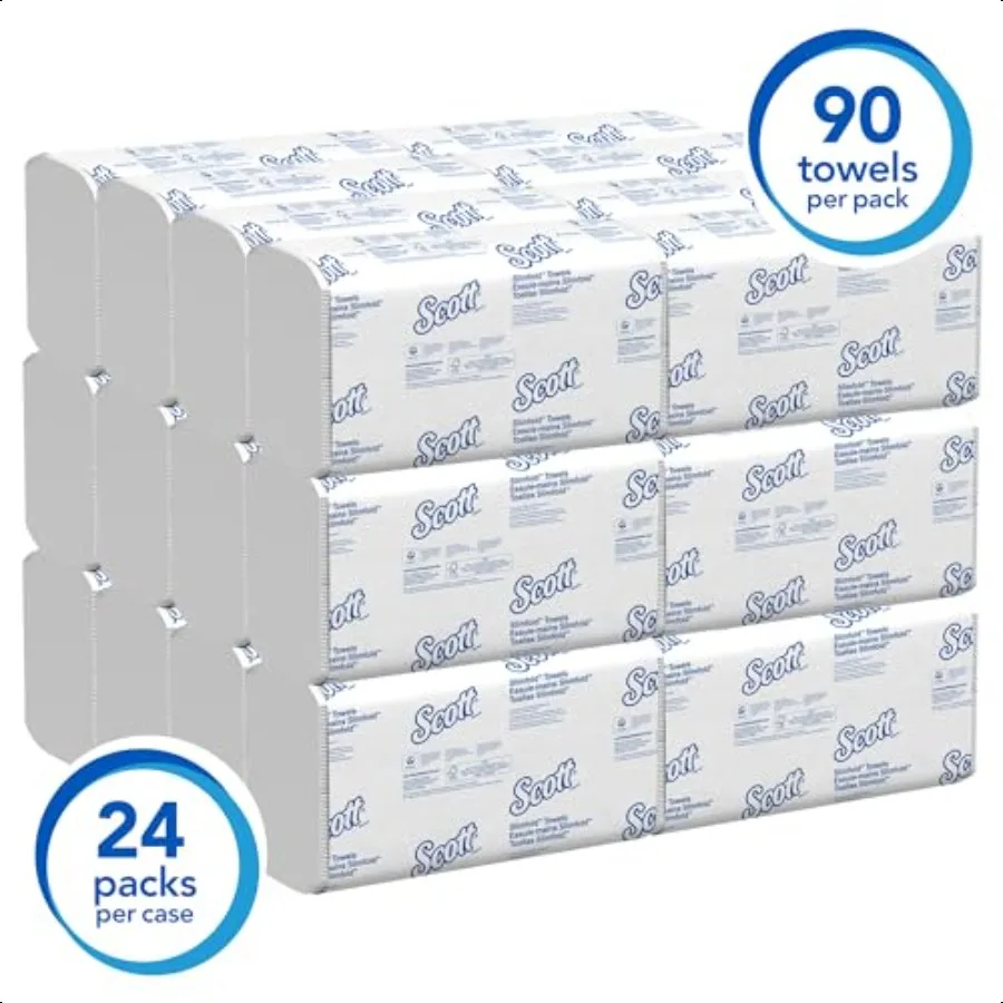 Scott Profional Pro Slimfold Folded Paper Towels Bulk 04442 Absorbency Pockets White for Compatible KimberlyClark Profional Dis
