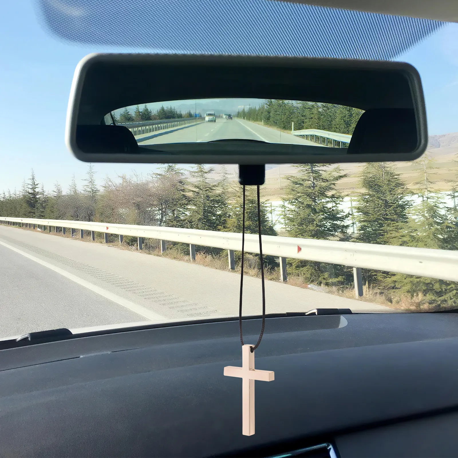 Car Accessories Mirror Hanging - Ozdoba do wnętrza samochodu, zawieszka krzyżykowa