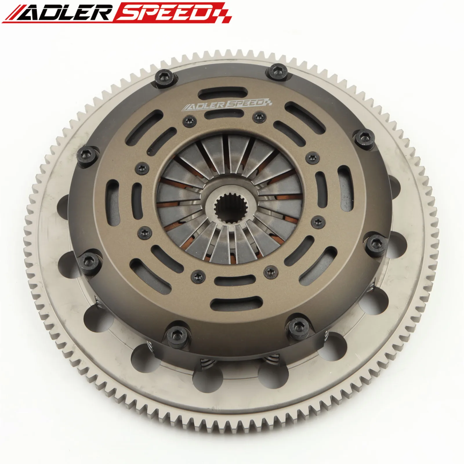 ADLERSPEED RACING CLUTCH TRIPLE DISC KIT FOR 93-99 ECLIPSE TALON GST TSI FWD 7 Bolt MEDIUM WEIGHT